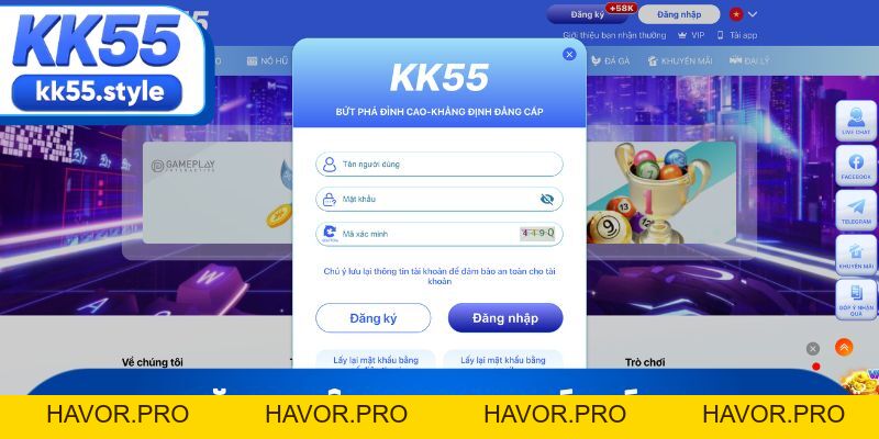 Hướng Dẫn Cách Đăng Nhập KK55 Nhanh Chóng Cho Người Mới - havor.pro