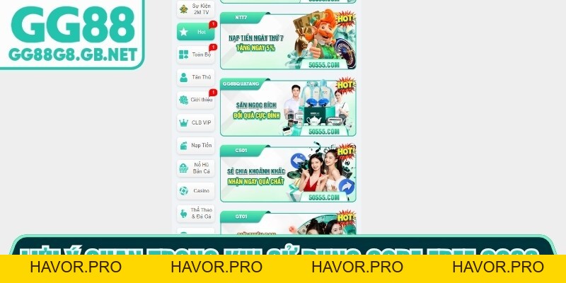 Code Free GG88 - Bật Mí Bí Quyết Săn Ưu Đãi Cực Đã Hôm Nay - havor.pro