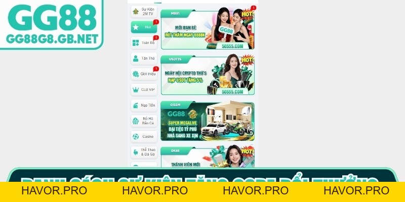 Săn Code GG88 Nhận Ngay Ưu Đãi Khủng Cho Các Game Thủ - havor.pro